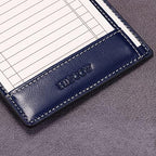 HISCOW Leather 3x5 Index Card Holder, Pocket Note Jotter, Antiqued Blue - Image 7