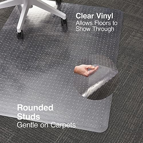 Staples Carpet Chair Mat, 46x60 Inch, High-Pile, Clear, 20361-CC - Image 3