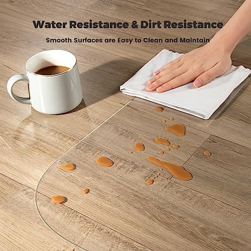 Yecaye Office Chair Mat for Hardwood Floor, 48" x 55" Rolling Chair Mat - Image 4