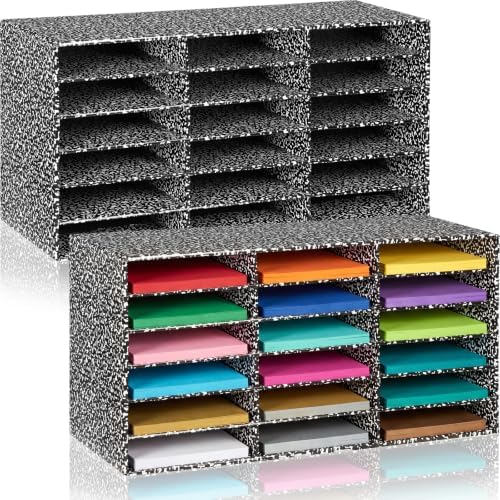 Fuutreo 2 Pcs Classroom Construction Paper Storage,Black White Composition by Fuutreo
