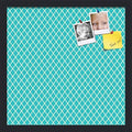 PinPix 17x17 inch Cork Bulletin Board. This Decorative Framed Pin Board Comes with Diamond Pattern in Neon Blue Design and Satin Black. Ideal for Home, Office Decor or School (PinPix-350) by PinPixBulletinBoards
