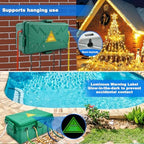 Hrensaw Medium Outdoor Electrical Box(10.6x5.7x4.9inch),Weatherproof Connection Box w/6 Cable Entry,IP54 Waterproof Extension Cord Cover Protect Power Strip,Timer,Plug,Holiday Lights,Green (Pack of 2) - Image 4