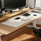 31.5"×57" Leather Desk Pad Mat Waterproof White by Unknown