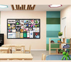 Large Bulletin Board, Foldable 60x36 Inches Cork Board Alternative, Large Felt Board Decorative Pin Board for Wall, Foldable Photo Board Self-Adhesive Vision Board with 36 Pushpins Dark Gray - Image 4