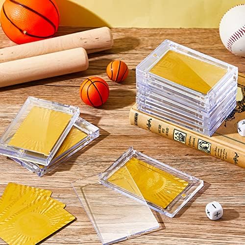 SATINIOR 20 Pcs 180 Pt Acrylic Magnetic Card Holders 2.5 x 3.54 Inch Tag Holder Clear Protectors Hard Plastic UV Protection Case for Sports Baseball Card Trading Storing Displaying - Image 6