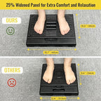Foot Rest for Under Desk at Work Enlarged, Ergonomic Footrest with Adjustable Height and Angle, Foldable Foot Stool with Removable Pad Massage Beads for Office Gaming Chair Brown - Image 2