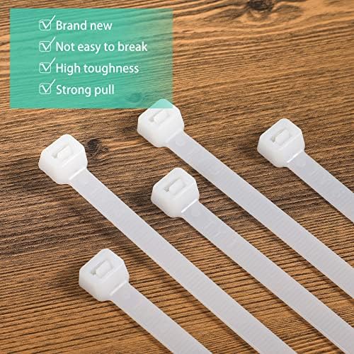 Shappy 36 Inch 50 Pack Large Zip Ties Heavy Duty Wire Ties, White - Image 6