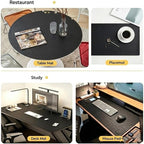 31.5"×33.5" Leather Desk Pad Mat Large Mouse Pad for Office Desk Black - Image 7