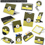 Personalized Honeycomb, Bees & Polka Dots Red Mahogany Sticky Note Holder - Image 4