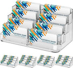 MaxGear 4 Pack Acrylic Business Card Holder, Card Display Stand, 8 Pockets by MaxGear