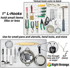 Steel Pegboard Hooks 100-Pack 1" + 2” L Hook, Black - Will Not Fall Out, Fits Any Peg Board - Organize Tools, Accessories, Workbench, Garage Storage, Kitchen, Crafts, Jewelry, Retail - Image 3