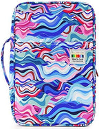 YOUSHARES Big Capacity Colored Pencil Case - 300 Slots large Pen Case Organizer with Multilayer Holder for Prismacolor Colored Pencils & Gel Pen (Wavy Blue) - Image 2
