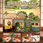 Cutefun Book Nook Kit - DIY Miniature Japanese Zen Garden House Kit - Image 6