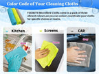 FIXSMITH Shop Towels-400 Pack, Multi-Functional Shop Rags, 12 x 16 in Microfiber Cleaning Cloth, Highly Absorbent Cleaning Rags, Cleaning Towels for Car Kitchen Home Office - Image 3