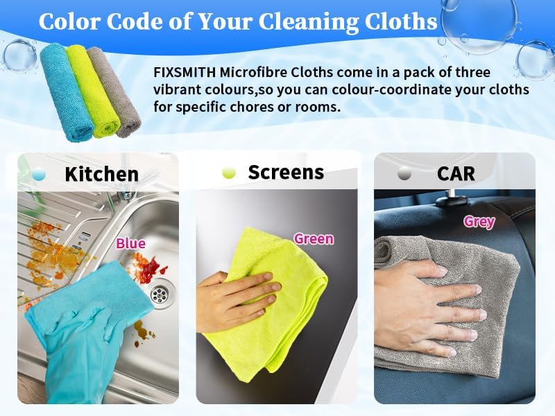 FIXSMITH Shop Towels-400 Pack, Multi-Functional Shop Rags, 12 x 16 in Microfiber Cleaning Cloth, Highly Absorbent Cleaning Rags, Cleaning Towels for Car Kitchen Home Office - Image 3