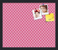 PinPix 20x17 inch Cork Bulletin Board. This Decorative Framed Pin Board Comes with Diamond Pattern in Hot Pink Design and Satin Black. Ideal for Home, Office Decor or School (PinPix-302) by PinPixBulletinBoards