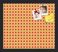 PinPix 16x14 inch Cork Bulletin Board. This Decorative Framed Pin Board Comes with Diamond Pattern in Red and Orange Design and Satin Black. Ideal for Home, Office Decor or School (PinPix-331) by PinPixBulletinBoards