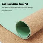 Ruby Lil Natural Cork Large Desk Blotter Protector,Waterproof Office Desk Pad with Stitched Edge,White,120x60cm - Image 2