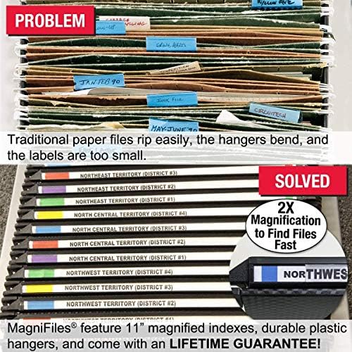 Ultimate Office MagniFile 1" Box-Bottom Hanging File Folders, Set 4 Black - Image 3