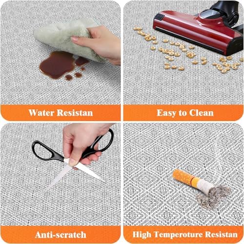 KMAT Office Chair Mat, 46x60in Heavy Duty Hardwood/Tile Floor Protector, Computer Desk Mat for Rolling Chairs, Work, Study, Office, White - Image 4