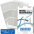 Premium Wire Marker Book Numbered 1-45 for Cable Management, Vinyl-Coated, High-Tack Adhesive, Electric Panel Wire Labels 10 Pages/Book by Unknown