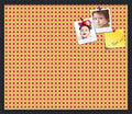 PinPix 28x24 inch Cork Bulletin Board. This Decorative Framed Pin Board Comes with Diamond Pattern in Red and Orange Design and Satin Black. Ideal for Home, Office Decor or School (PinPix-331) by PinPixBulletinBoards