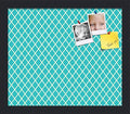 PinPix 14x12 inch Cork Bulletin Board. This Decorative Framed Pin Board Comes with Diamond Pattern in Neon Blue Design and Satin Black. Ideal for Home, Office Decor or School (PinPix-350) by PinPixBulletinBoards