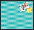 PinPix 28x24 inch Cork Bulletin Board. This Decorative Framed Pin Board Comes with Diamond Pattern in Neon Blue Design and Satin Black. Ideal for Home, Office Decor or School (PinPix-350) by PinPixBulletinBoards