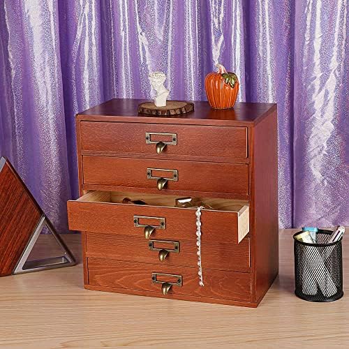 GoooodGift Wooden Drawers Small Wooden Box with Drawer, Brown - Image 5