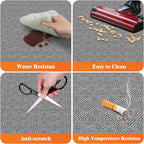 KMAT Office Chair Mat, 47x47in Heavy Duty Hardwood/Tile Floor Protector, Floor Mat Computer Desk Mat for Rolling Chairs, Work, Study, Office, Grey - Image 4