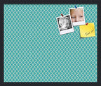 PinPix 24x20 inch Cork Bulletin Board. This Decorative Framed Pin Board Comes with Diamond Pattern in Neon Blue Design and Satin Black. Ideal for Home, Office Decor or School (PinPix-350) by PinPixBulletinBoards