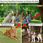 Dog Tie Out Cable for Camping, Dog Trolley System and 4ft Bungee Leash - Image 7