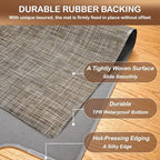 Office Chair Mat for Hardwood Floor, 36" x 48" Non-Slip Office Chair Mat for Rolling Chair, Heavy Duty Textilene Floor Protector for Hardwood Tile, Desk Computer Chair Mat for Home Office,Brown - Image 3