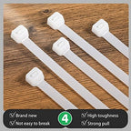 Nuanchu 100 Pcs 36 Inch White Zip Ties Heavy Duty Cable Ties (Pack of 2) - Image 6