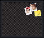 PinPix 20x17 inch Cork Bulletin Board. This Decorative Framed Pin Board Comes with Diamond Pattern in Black Design and Satin Black. Ideal for Home, Office Decor or School (PinPix-120) - Image 2