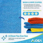 AIDEA Microfiber Cleaning Cloth-800PK, Microfiber Towels for Cars, 12"×12" - Image 2