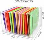 Clear Acrylic File Organizer, with Handles – Easy Assembly Required, Acrylic File Holder for Office, Letter/A4 Documents, Magazines & Binders – Fits Standard 8.5"x11" Paper Perfectly - Image 3