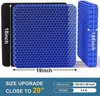 Gel Seat Cushion for Long Sitting, Super Large Gel Cushion Chair Pads for Home Office Car Seat Wheelchair, Breathable Honeycomb Pressure Relief Cushion for Sciatica, Tailbone, Coccyx & Back Hip Pain - Image 2