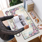 4 in 1 Mouse Pad Combo, Large Gaming Mouse Pad + Keyboard Wrist Support + Mouse Wrist Rest + Coaster, Table Pad with Stitched Edge Memory Foam Ergonomic Wrist Pad Set, Psalm 46:5 Floral - Image 2