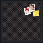 PinPix 14x14 inch Cork Bulletin Board. This Decorative Framed Pin Board Comes with Diamond Pattern in Black Design and Satin Black. Ideal for Home, Office Decor or School (PinPix-120) - Image 2