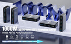 Famous Tech Shop 1000W GaN USB-C Charging Station Bundle, 10-Port Desktop Charger with 2 240W 4-in-1 Cables - Image 4