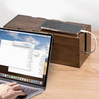 Large Cable Management Box, Wooden Cord Hider Desk Organizer, Power Strip and Cord Hider Box, Surge Protector Floor Cable Organizer, for Desktop Home Office Kitchen - Image 6
