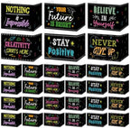24 PCS Bulk Privacy Shields for Student Desk Blackboard Testing Dividers Motivational Words Desk Privacy Shield Study Boards Panel Partition Folder for Back to School Classroom Teacher Supplies by ClassyWhimsy