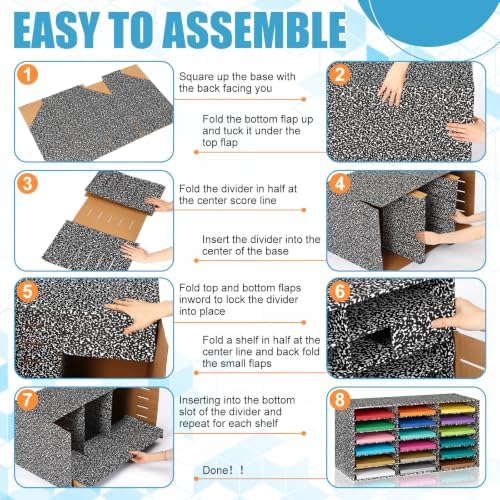 Fuutreo 1 Pc Classroom Construction Paper Storage,Black White Composition - Image 4