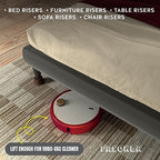 Bed Risers (Set of 4) Furniture Risers Lifts Height 2", Oak Solid Wooden Risers for Bed, Furniture Risers with Non-Slip Recessed Hole (Monolithic Wood, 4pcs-2" Hight-Walnut Color) - Image 5