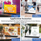 Acrylic Sign Holder 11x8.5 '' Horizontal T-Shaped Clear Double-Sided Table Menu Stands Plastic Picture Frames Display Desktop Display Holders for Wedding Table,Restaurant Signs,Office, Store,6 Pack - Image 5