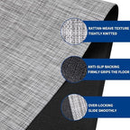 Office Chair Mat for Hardwood & Tile Floor, 45" x 53" Anti-Slip Desk Chair Mat, Easy Glide Floor Protector for Rolling Chairs, Floor Mat for Office Chair for Home Office (Light Grey) - Image 4