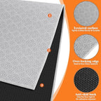 KMAT Office Chair Mat, 45x53in Heavy Duty Hardwood/Tile Floor Protector, Computer Desk Mat for Rolling Chairs, Work, Study, Office, White - Image 3