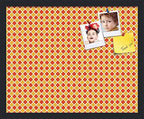 PinPix 21x17 inch Cork Bulletin Board. This Decorative Framed Pin Board Comes with Diamond Pattern in Red and Orange Design and Satin Black. Ideal for Home, Office Decor or School (PinPix-331) by PinPixBulletinBoards