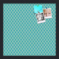 PinPix 16x16 inch Cork Bulletin Board. This Decorative Framed Pin Board Comes with Diamond Pattern in Neon Blue Design and Satin Black. Ideal for Home, Office Decor or School (PinPix-350) by PinPixBulletinBoards